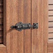 2 Piece Black Slide Bolt Door Latch 3.75 in Gate Latch Renovators Supply