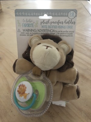 Le Bebe Plush Lion Pacifier Holder Comfort Soothe Toy Binky Bpa Free 0 18 Minrhs Ebay