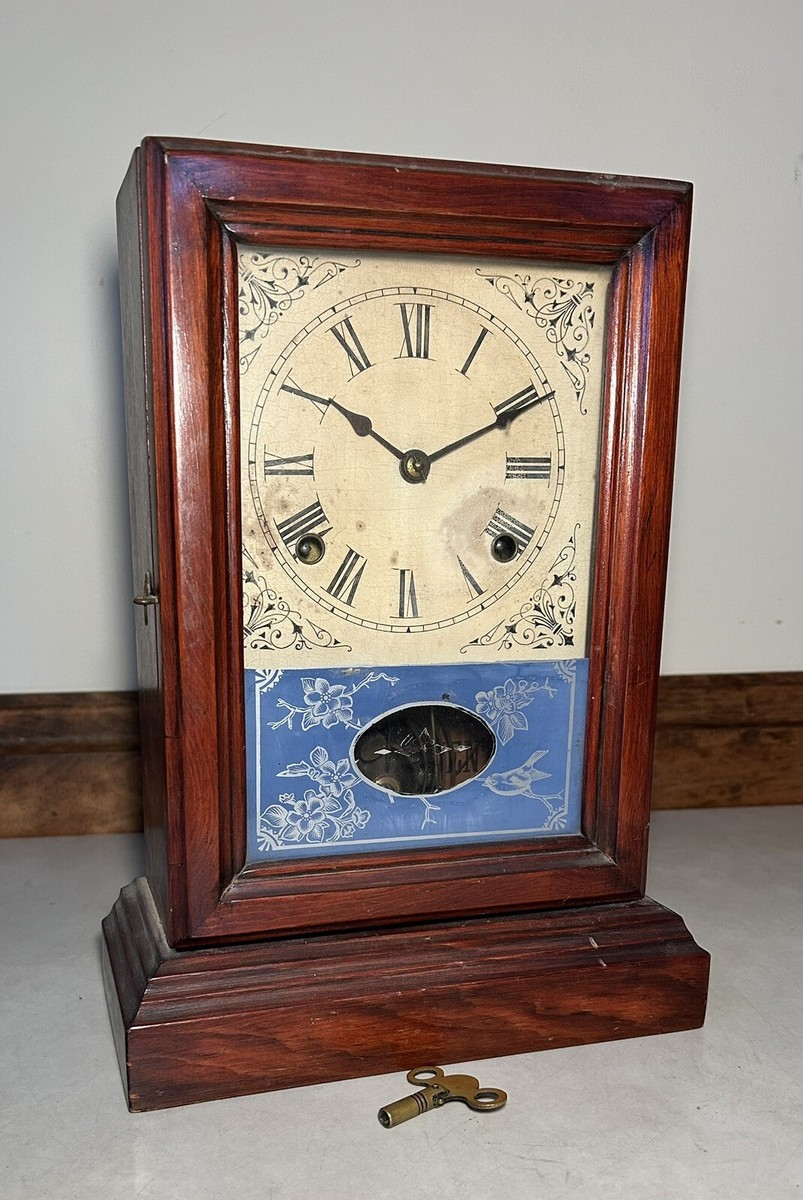 Early American Ansonia 8 Day Cottage Mantel Table Shelf Clock | eBay