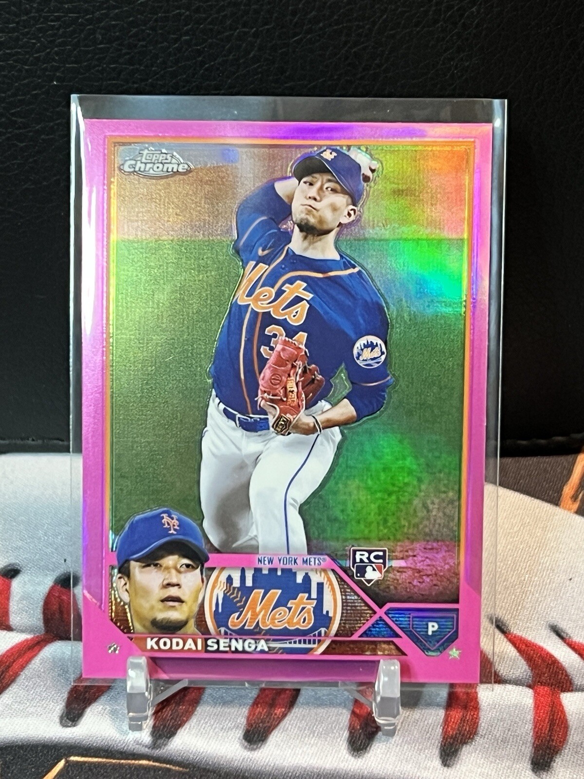 2023 Topps Chrome - Pink Refractor #217 Kodai Senga (RC)