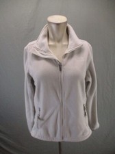 The North Face Size M Women Gray Full Zip Pocket Fleece Warm Athletic Jacket 118