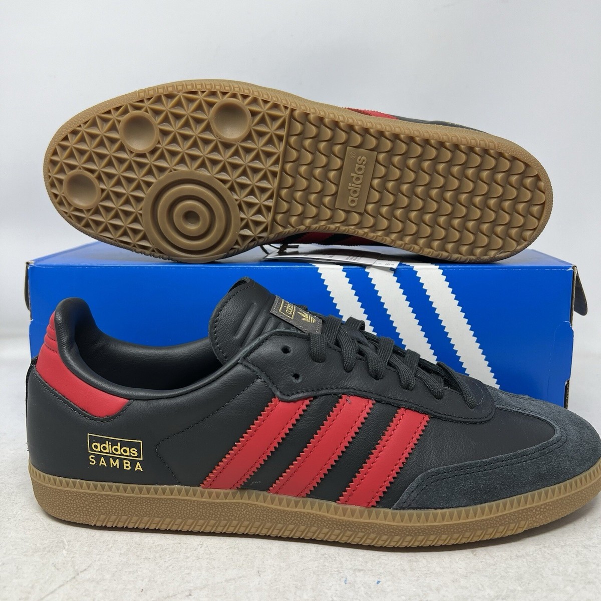 Adidas Originals Samba OG Carbon Better Scarlet Gum Men's Shoes