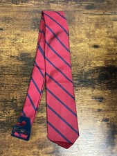 Brooks Brothers Red With Navy Striped Tie 100 Silk Men's Necktie 58"