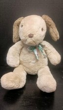 Vintage Tan  Brown Plush Puppy Dog Stuffed Animal 18" 1980s