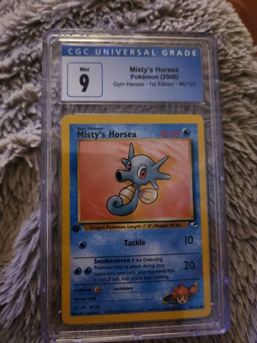 Misty's Horsea (1st Edition) graded CGC 9 for sale on eBay