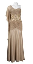 Sue Wong Beaded  Dress And Most Lexirious Fabrics Size 6, 4, Color Beige