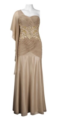  Sue Wong Beaded   Dress And Most Lexirious Fabrics Size 6, 4, Color Beige 