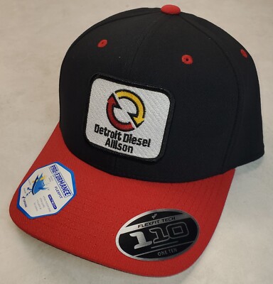 Detroit Diesel Allison Patch on  Yupoong 110 Moisture Wicking Hat Adj Black/Red