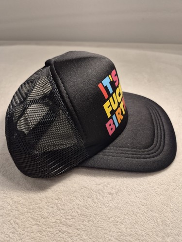 Its My F*cking Birthday Trucker Party Hat Snap Back Black Mesh Baseball Cap NEW - Picture 4 of 6