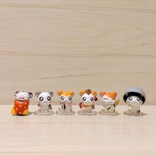 6x Hamtaro Figure Bandai Gashapon Set Completo 6 Pezzi Capsula Gachapon