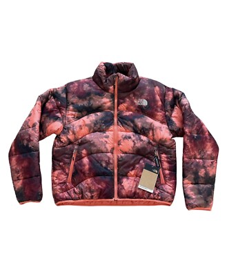 NWT The North Face NSE Elements 2000 Coral Ice Dye Print Puffer Jacket Women's M