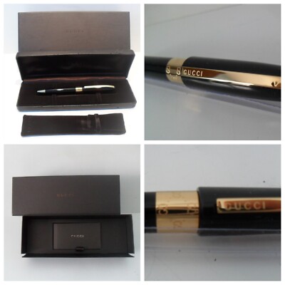 GUCCI Pen Authentic GUCCI Icon Beautiful Polished Black Resin