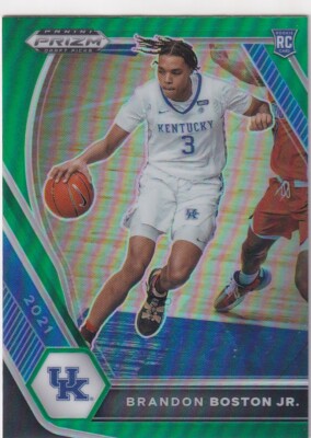 2021-22 PRIZMS GREEN RC BRANDON BOSTON JR. ROOKIE PRIZM DRAFT PARALLELS Z3280