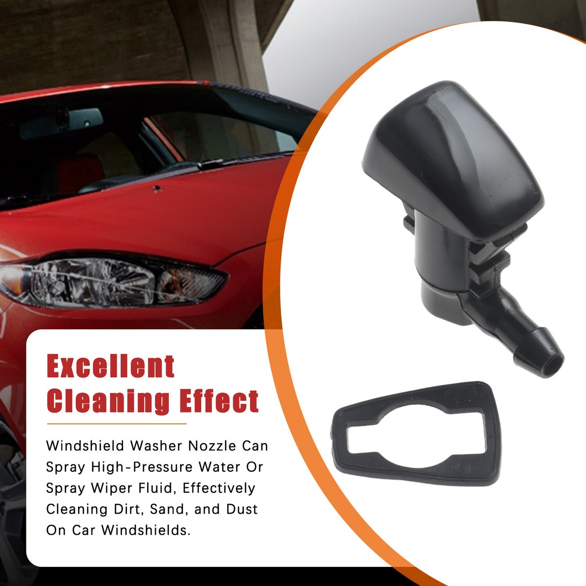 Windshield Wiper Washer Jet Spray Nozzle for 2011-2015 Ford Fiesta