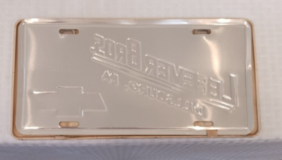 Vintage 1980s Chevy Dealer Metal License Plate Chevrolet LEFEVER