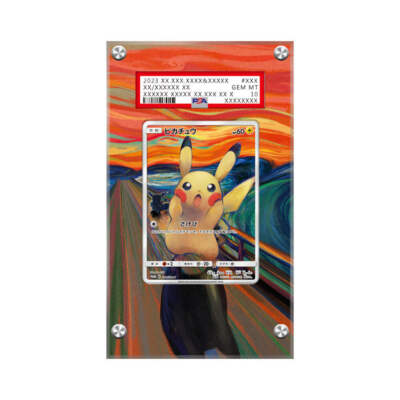 Pikachu 288/SM-P SCREAM Munch - Pokémon PSA Extended Artwork Protective Card Dis