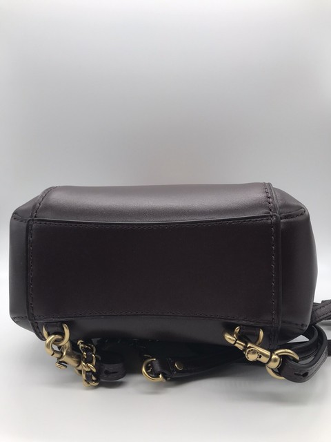 Coach Parker 16 Leather Backpack Exotic Flap Red With Black 79635 for sale online | eBay