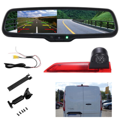 Rückfahrkamera Bremslicht& Rückspiegel Monitor für Ford Transit Custom 12-16 DE