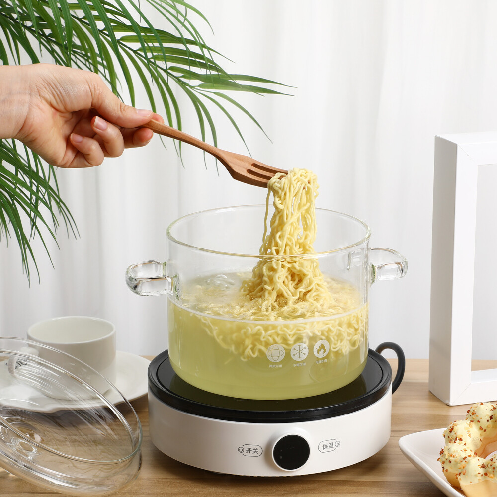 Soup Pots with Lids Steamer Pan Glass Saucepan Stovetop Cooking