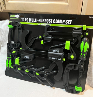 GRIP 10 piece multi purpose clamp set 31141 ,bar clamps ,spring clamps