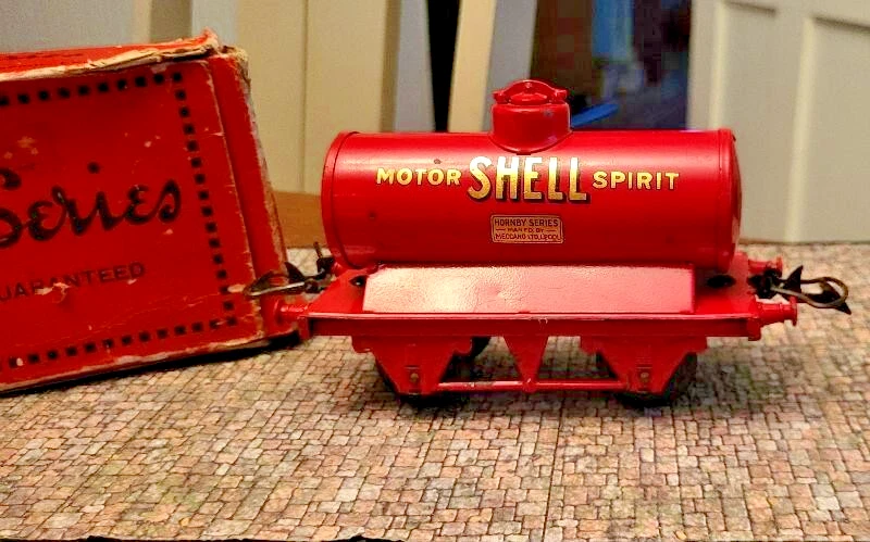 hornby trains o gauge tin vintage motor spirt shell petrol tanker wagon - Image 3 of 4