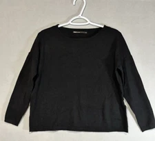 Only Our Story Black Boxy Top Womens Small Dark Academia Basic Capsule Wardrobe