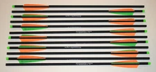 20" Carbon Crossbow Bolts Orange Green Hobo Archery Arrow Qty 3, 6, 9, 12 or 24