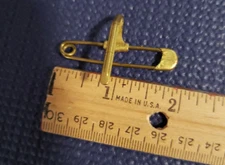 Victorian Antique Chatelaine Brooch Safety Clasp Hook LOT OF 5 "J"