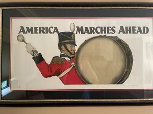 Enjoy Discount Purchase Norman Rockwell America Marches Ahead Limited Edition Signed Lithograph 97 200 Non Standard Size Shipping Aksarapublic Com