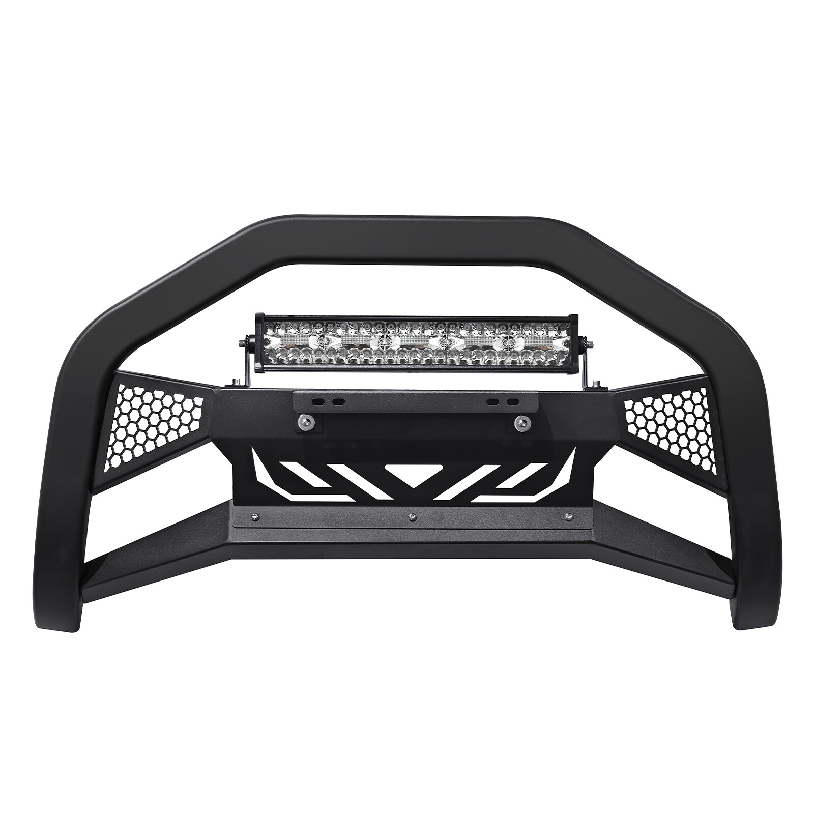 Bull Bar Front Grille Guard Bumper W/ LED Light Bar For 2007-2021 Toyota Tundra