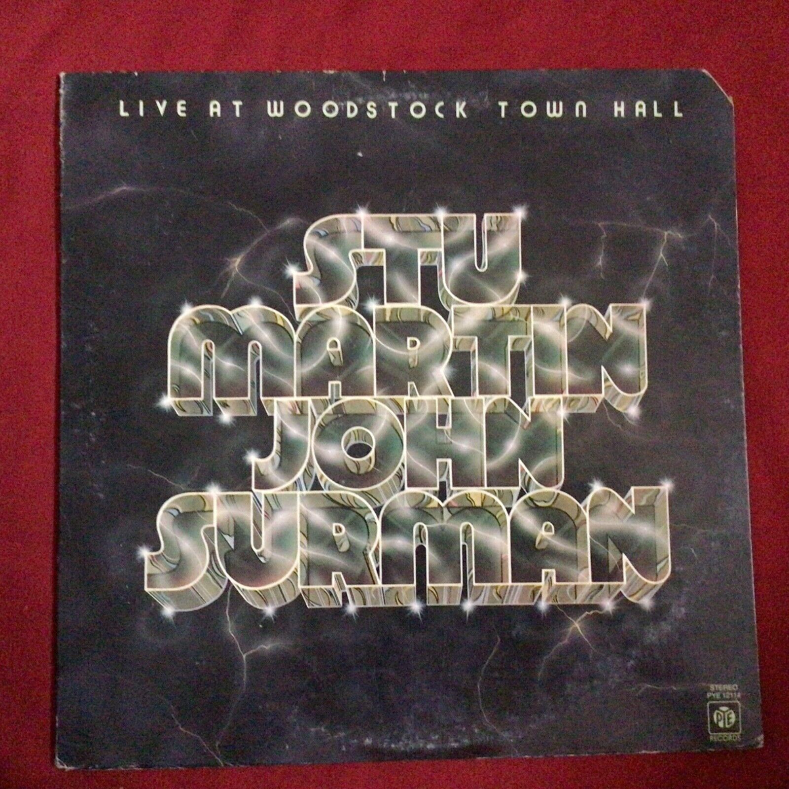 STU MARTIN & JOHN SURMAN 1975 PROMO LP "Live At Woodstock Town Hall" JAZZ VG/VG+