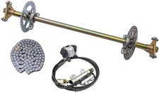 29" Go Kart Rear Axle Kit Chain Sprocket  Hub Brake Assembly FOR Golf Cart ATV