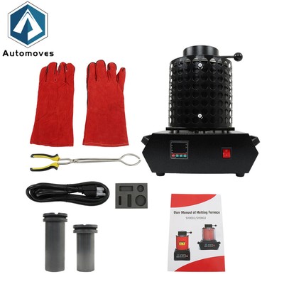 1+3 KG Metal Melting Furnace Forge Kit For Melt Scrap Electric Melting Furnace