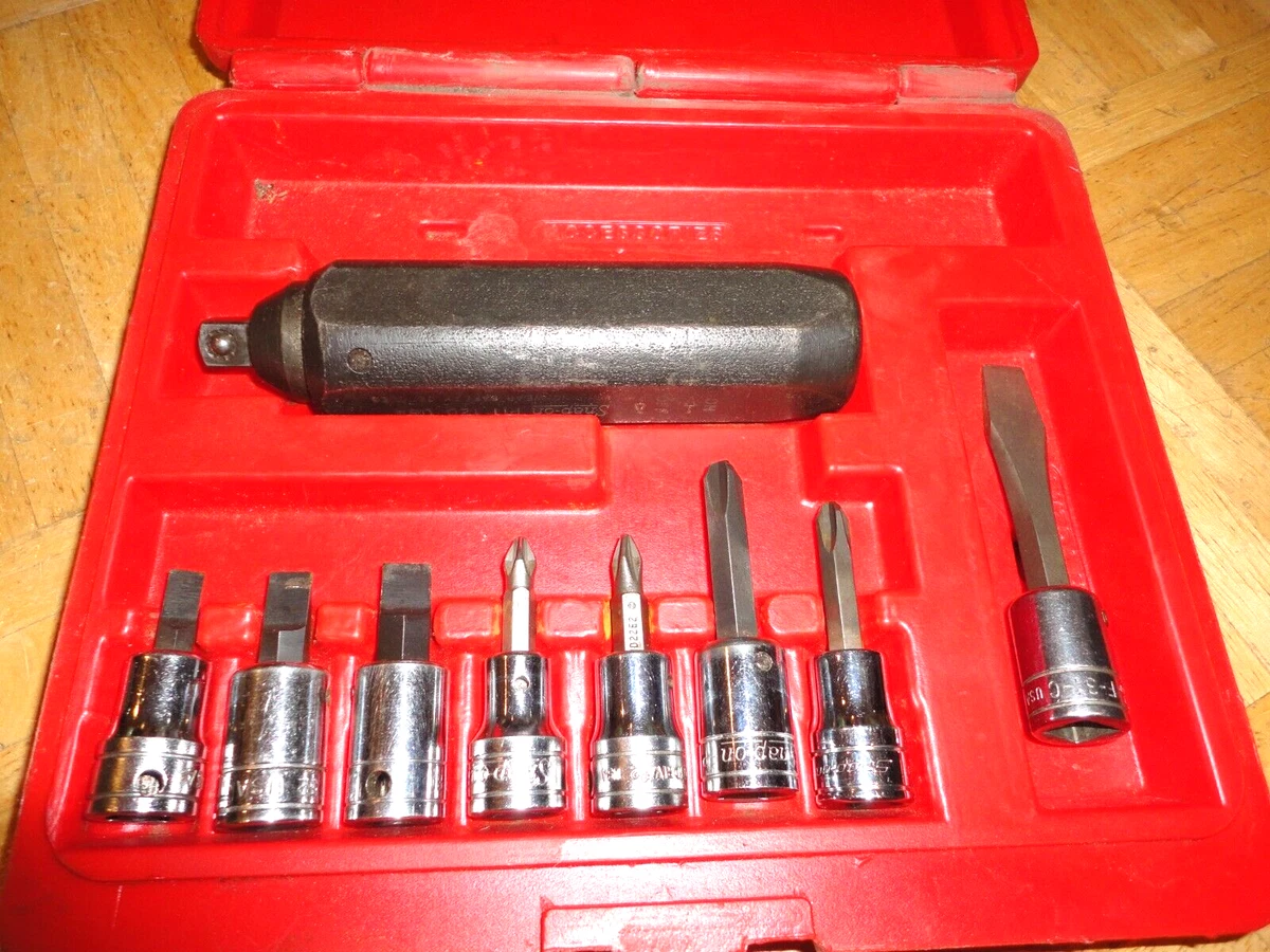 SNAP ON TOOLS 8 PIECE 3 8 DRIVE IMPACT DRIVER SET 208EPIT 1