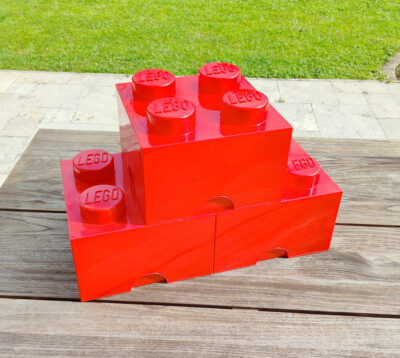LEGO Storage Brick 4003 Aufbewahrungsbox stapelbar mit 4 Noppen Baustein rot
