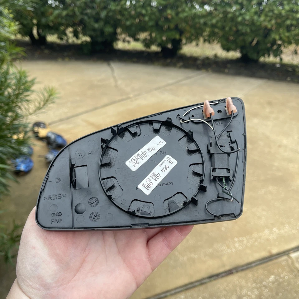 Espejo retrovisor derecho de vidrio para pasajero AUDI A4 S4 2002-2005 Foto 4 de 4