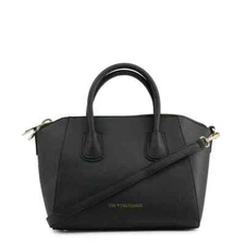 Brand New  Trussardi Women's Leather Satchel  Handbag 76BTS06 - Black -FREE SHIP