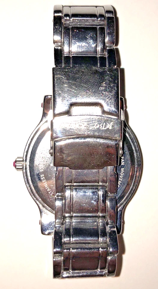 Betsey Johnson Crystal Sugar Skull Silver Watch Day of the Dead FREE SHIPPING! - Image 4 of 4