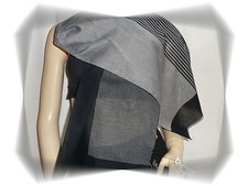 Foulard Echarpe Bleu Gris Uni Rayures Pois Tie Rack Neuf 