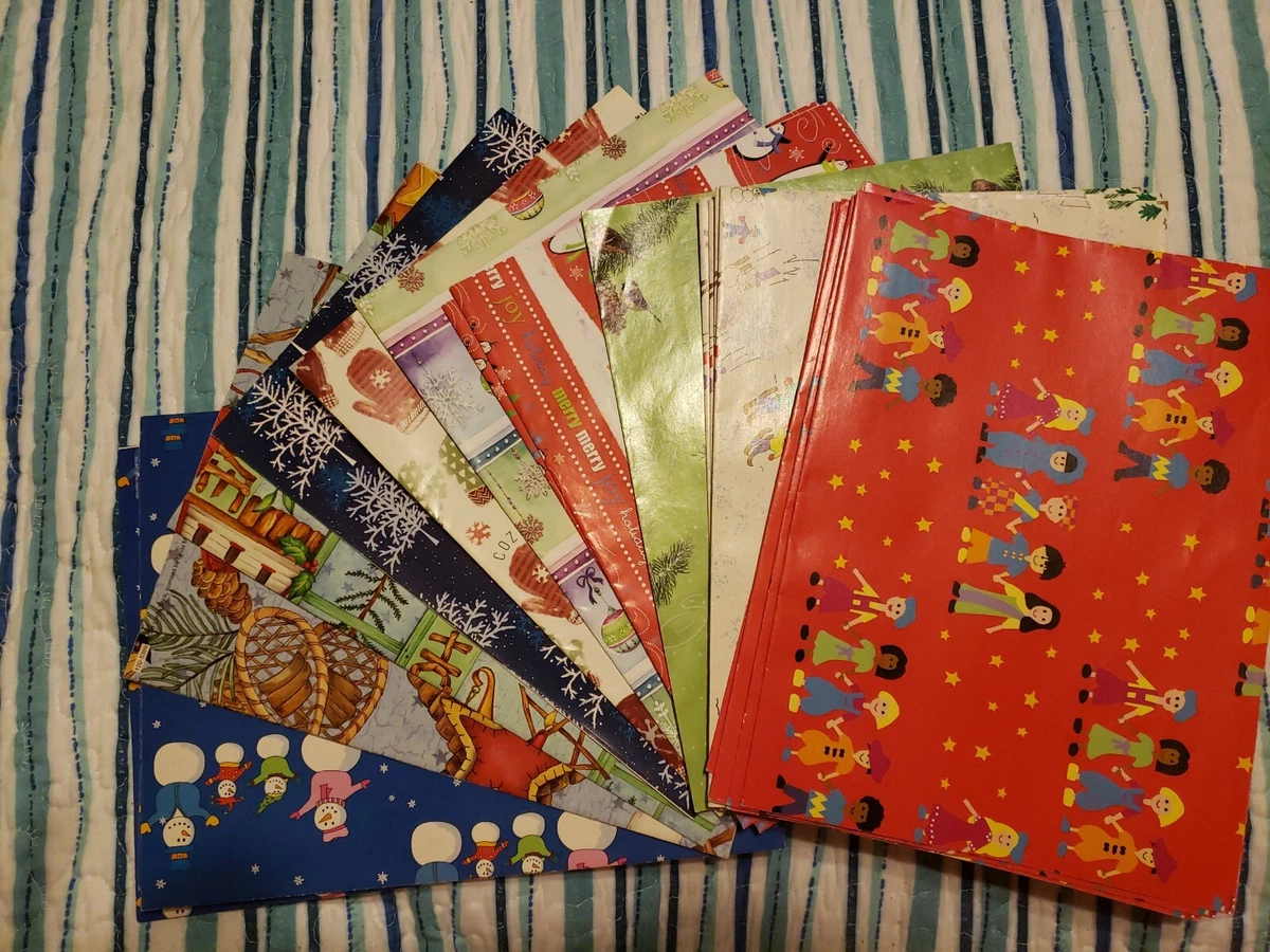 Vintage Christmas Wrapping Paper Gift Wrap Junk Journal
