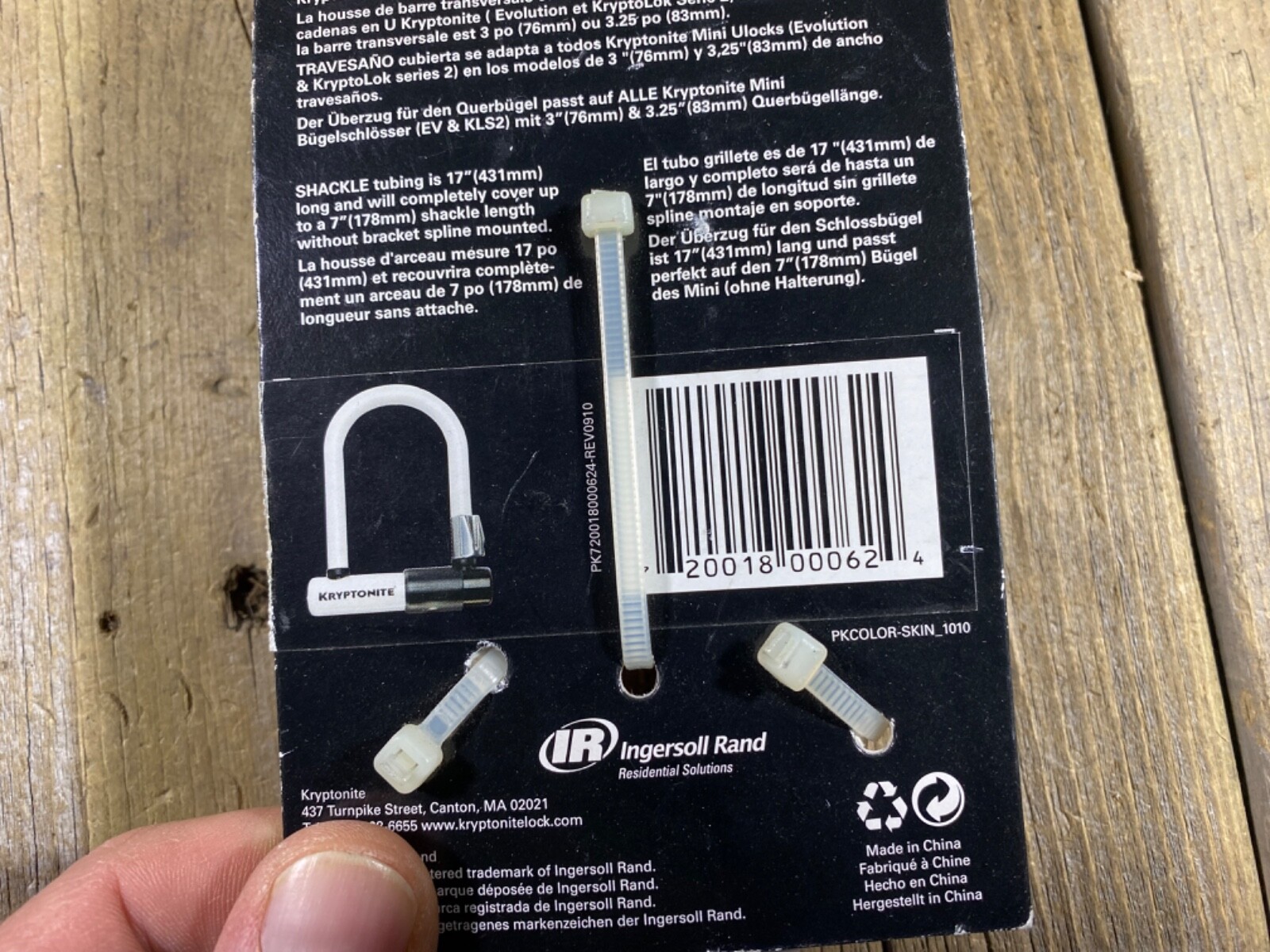 Kryptonite Mini U-Lock COLOR SKINS Kit New