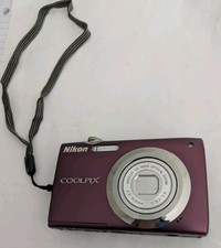 Nikon Coolpix S3000 12.0MP Digital Camera Purple  For Parts - No Power