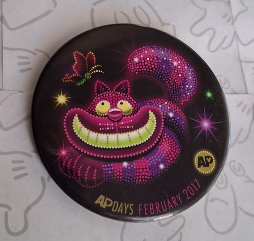 Cheshire Cat Button Main Street Electrical Parade AP Days 2017 DLR Pin 120511