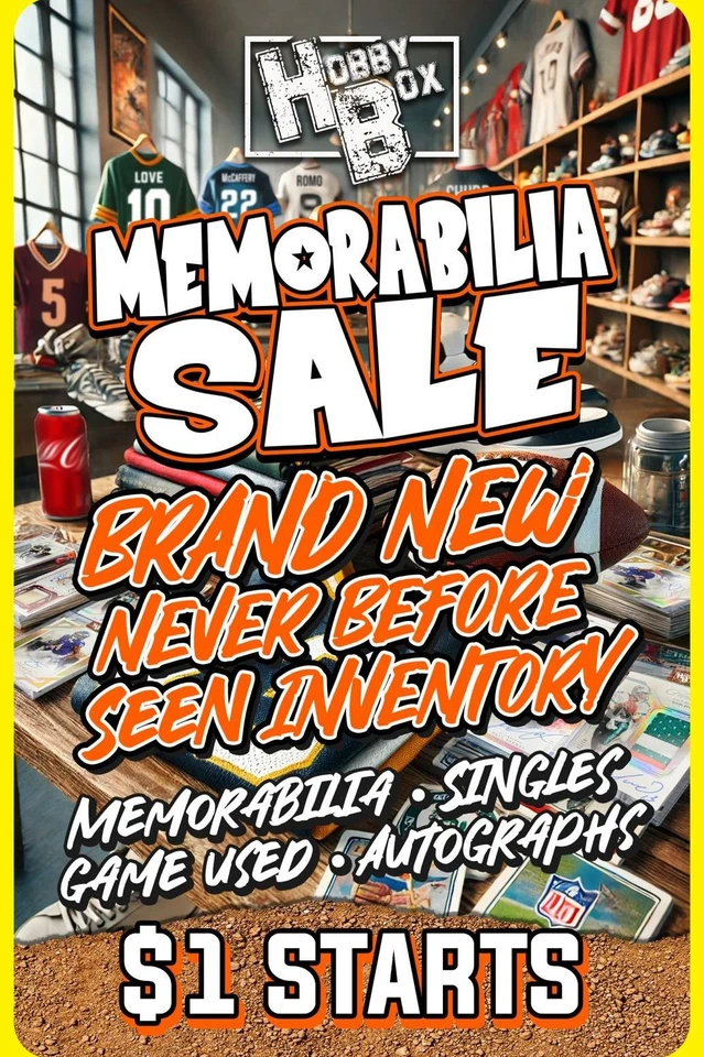 🚨ALL SPORTS MEMORABILIA $1 STARTS 🔥