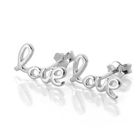 925 Sterlingsilber Liebe Ohrstecker