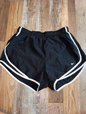 Nike Dri-FIT Men's Running Shorts Black/White Trim Size M Lightweight Elastic
