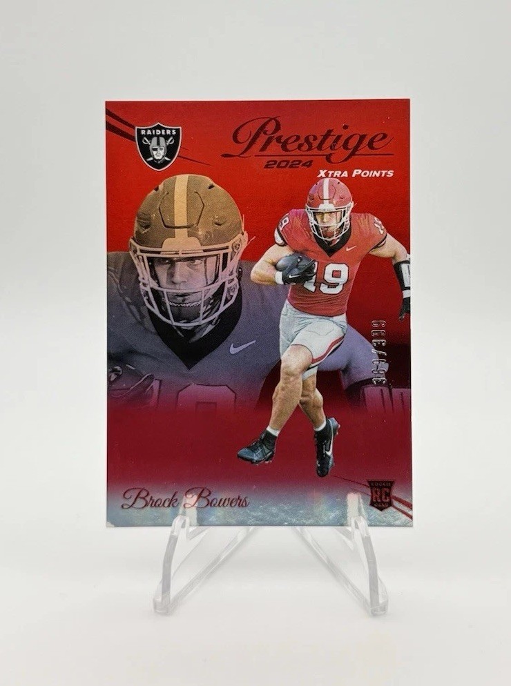 2024 Panini Prestige #305 Brock Bowers RC Premium Red Xtra Points/399