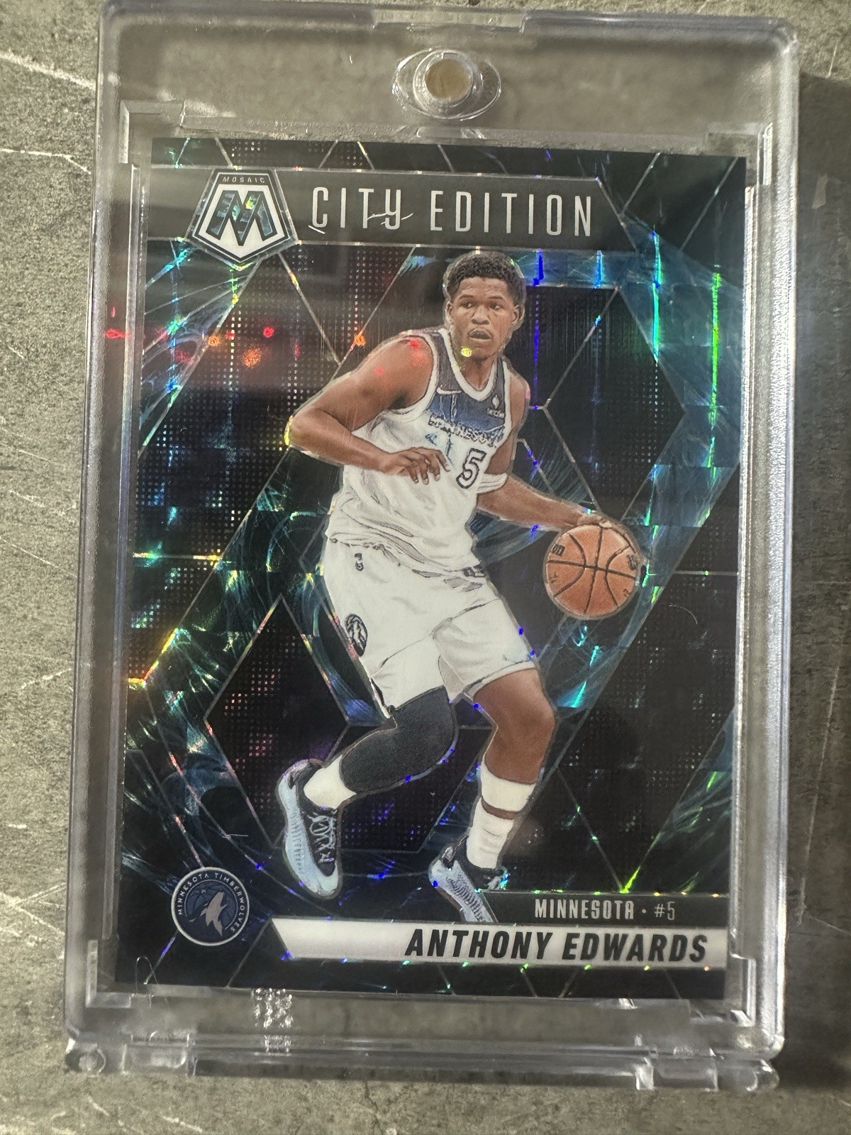 2024-25 Panini Donruss Mosaic Anthony Edwards Genesis Case Hit SSP #279