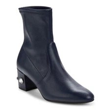 STUART WEITZMAN Allshine 60 Leather Booties In Black New $695 Size 9.5