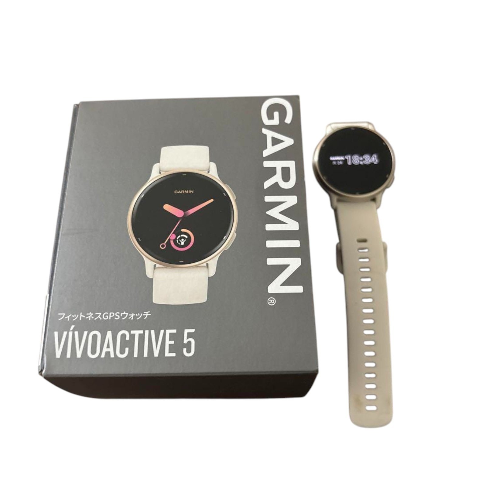 Garmin Vivoactive 5 White Smartwatch with Fitness Health Tracking & GPS